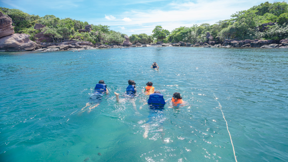 Phu Quoc: Kanutour zu 3 Inseln mit Seilbahn & Buffet-Mittagessen