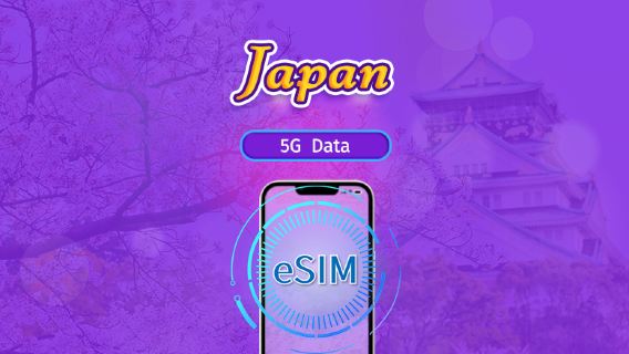 Japan | 5G eSIM | Day Pass/Total Package | 24H Billing | 1-30 days | QR code