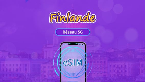 Finlande | eSIM 5G/4G | Forfait total | Facturation 24h | 7–30 jours | Code QR