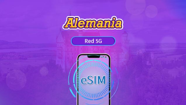 Alemania | eSIM 5G/4G | Plan Completo | Facturación cada 24 horas | 7-30 días | Código QR