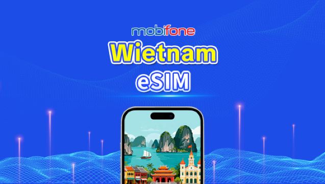 Βιετναμέζικο mobifone eSIM | 4G | Σύνολο 30GB/50GB | Τοπικός αριθμός τηλεφώνου | Χρέωση ανά ημερολογιακή ημέρα | QR κωδικός