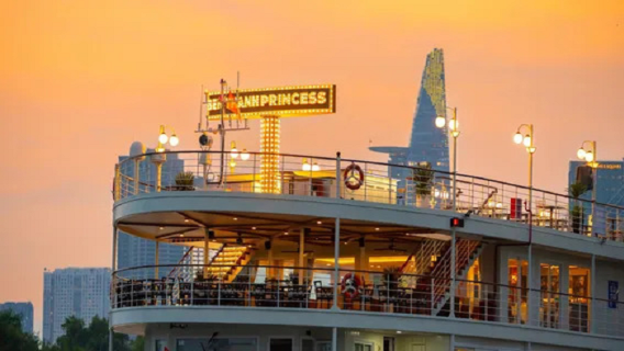 Ho Chi Minh City Ben Thanh Princess luxury dinner cruise night experience