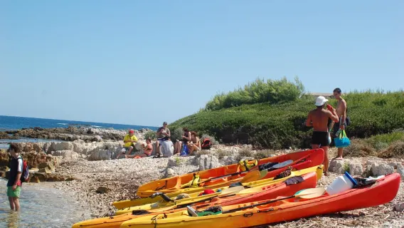 Island of LERINS CANNES: kayak for a day or half-day trip