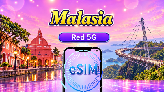 eSIM 5G de Malasia | Compatible con Google Maps/Chat GPT | Paquetes diarios/de datos | Facturación cada 24 horas | De 1 a 30 días | Código QR