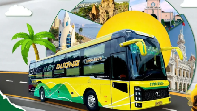 Ho Chi Minh - Thành phố Nha Trang sovvagnsbuss av Nhat Duong - Binh Minh Bus limousine