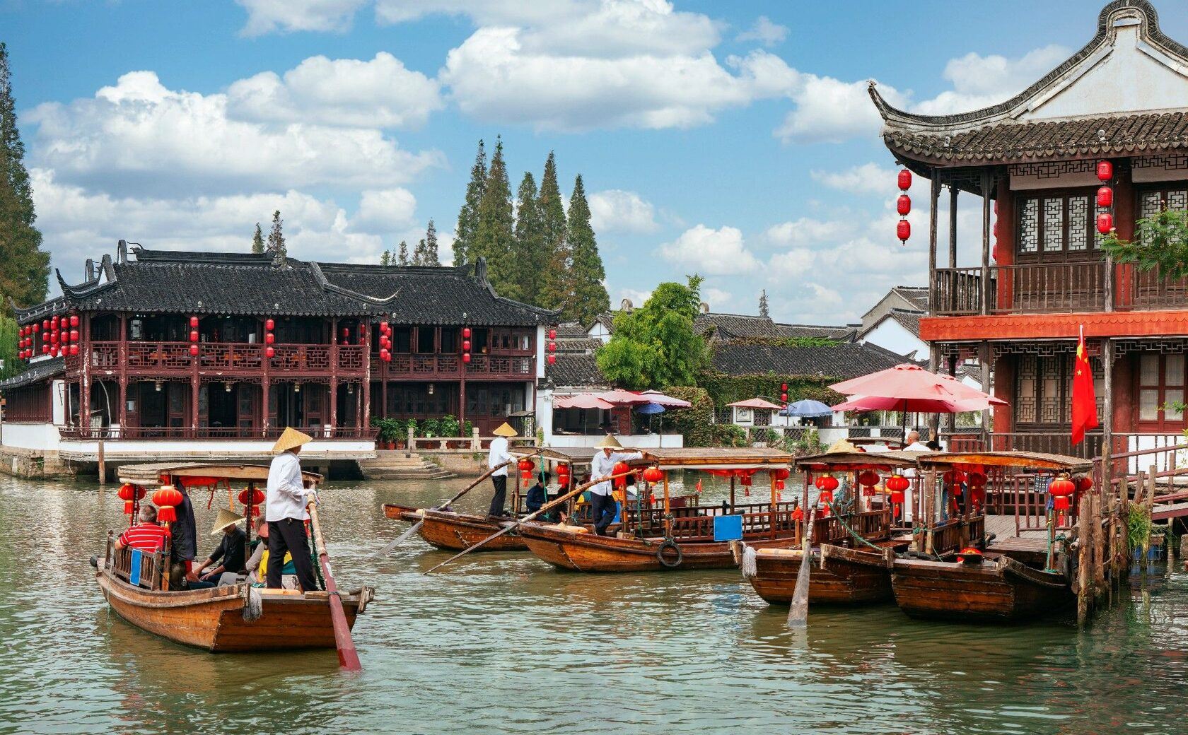 Meneroka pesona Bandar Air Zhujiajiao + menikmati pemandangan Taman Yu, pengalaman mendalam 1 hari di Shanghai