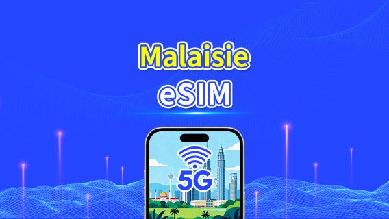 eSIM Malaisie | 5G/4G | Forfait données quotidien/total | 1–30 jours | Facturation par jour calendaire | Code QR