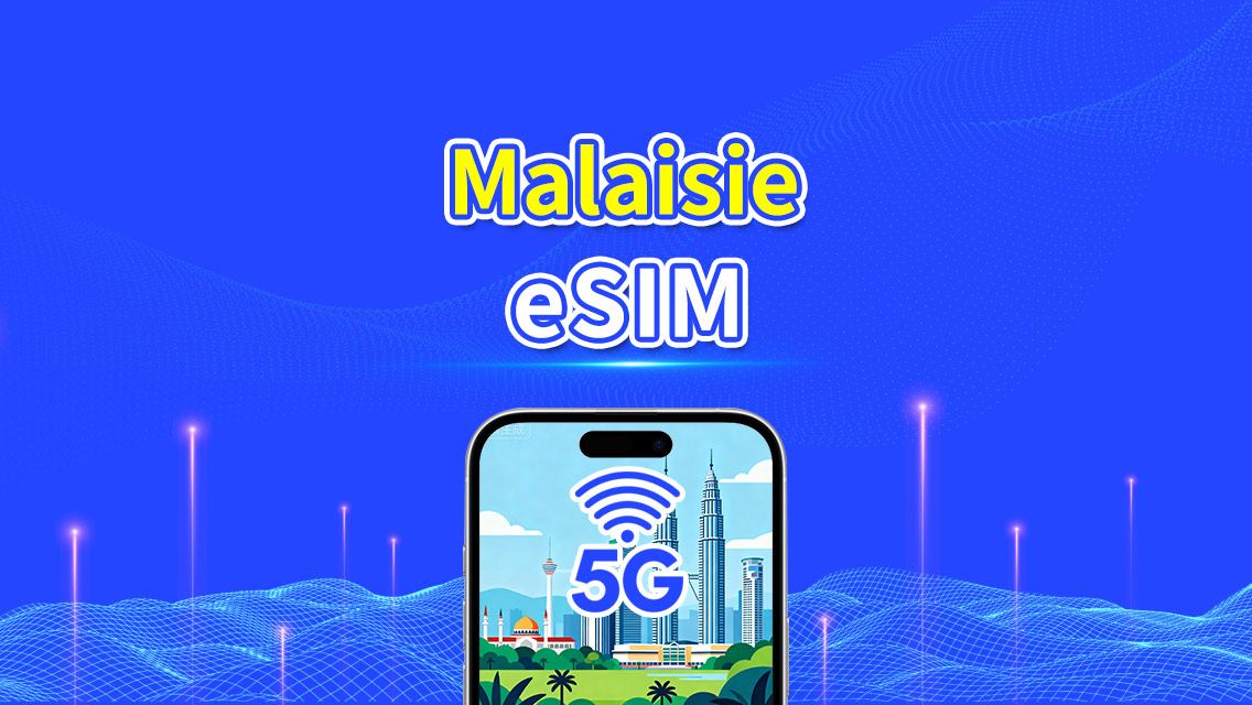 eSIM Malaisie | 5G/4G | Forfait données quotidien/total | 1–30 jours | Facturation par jour calendaire | Code QR