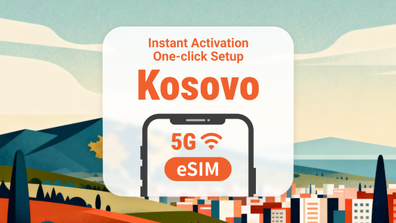 Kosovo 5G eSIM | Volledige toegang tot AI en TikTok | 1–30 dagen | Directe QR-code
