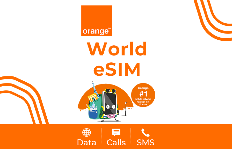 Orange World 4G/LTE eSIM | Calls + SMS | 31 Days Total 50MB–20GB | Calendar-Day Billing | QR code
