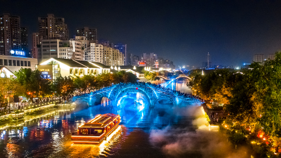 Wenzhou Tanghe Yehua cruise (a millennium-old river scene in one painting + live performance on water + Nantang night boat)