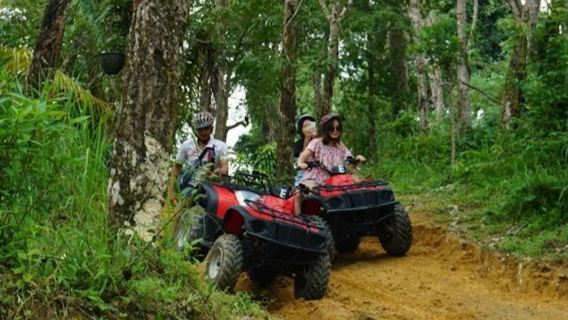 Phuket: Aventura en tirolina y quad + traslado