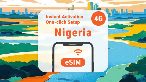 Nigeria eSIM | Dubbele netwerkdekking | 1–30 dagen | Directe QR-code