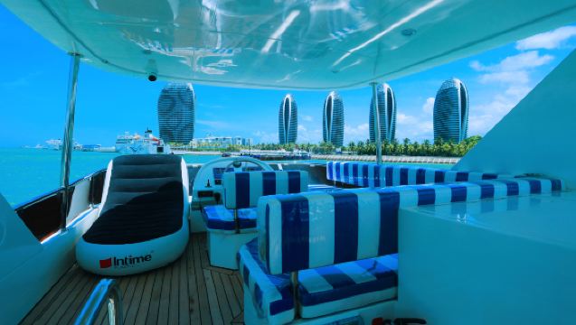 【三亞遊艇租賃】三亞鴻洲碼頭~揚帆啟航6意大利三層豪華遊艇3小時包船出海團建聚會度假