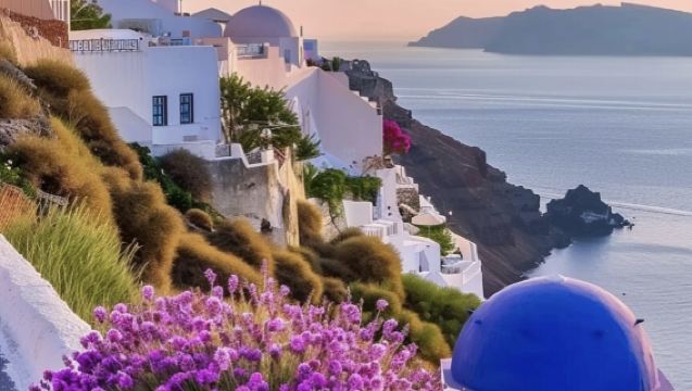 Greece Santorini: Lawatan Pulau dengan Sewaan Peribadi Berbahasa Cina ke Fira, Oia, Gereja Kubah Biru dan Pantai Merah