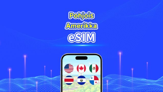 Pohjois-Amerikan eSIM | 5G/4G | nopea data | päiväpaketti/datapaketti | 24 tuntia | 1-30 päivää | QR-koodi