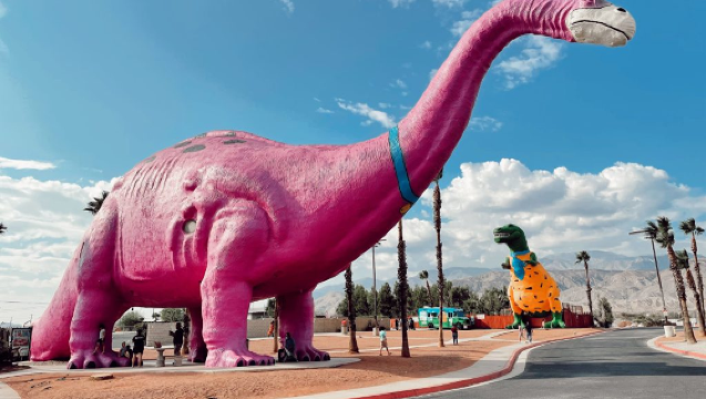 1-day private chartered tour to Los Angeles Cabazon dinosaurs + Desert Hills Premium Outlets | Admission ticket not included