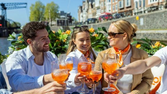 อัมสเตอร์ดัม: เรือสำราญล่องคลองพร้อมเครื่องดื่ม Aperol Spritz