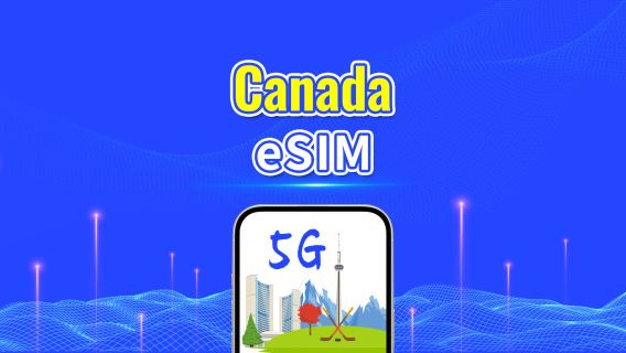 Canada 5G eSIM | Dagligt/totalt datapaket | 1–30 dagar | 24-timmars debitering | QR-kod