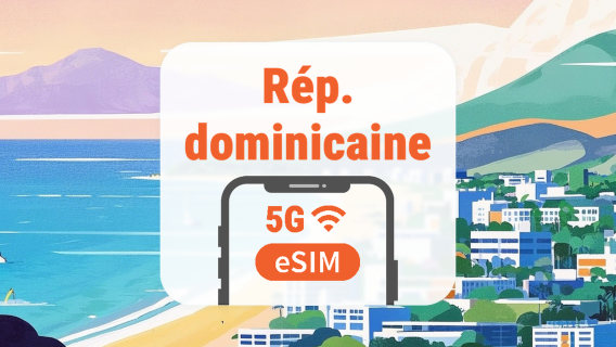 République Dominicaine 5G eSIM | IA & TikTok | 1–30 Jours | Code QR