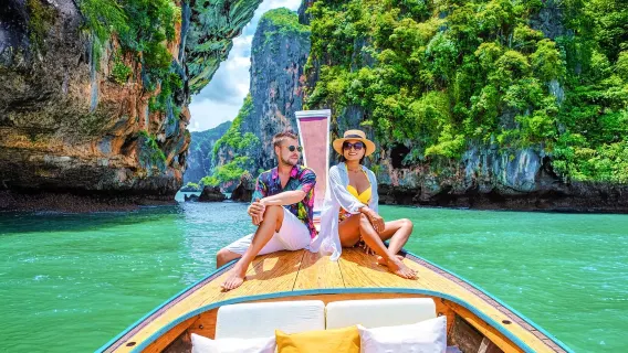 ต้นทาง อ่าวนาง/คลอง/เหมาะ : ทัวร์เรือสปีดโบตเกาะห้องและหมู่เกาะ 4 เกาะ พร้อมดำน้ำตื้น อาหารกลางวัน และบริการรับจากโรงแรม