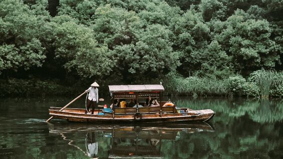 du thuyền chèo thuyền thuê riêng tại Hồ Tây Hàng Châu + người thuyết minh riêng + trải nghiệm thưởng trà