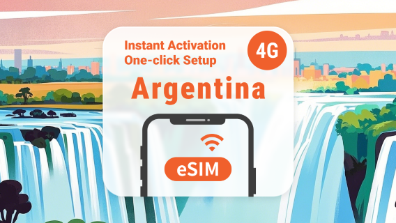 Argentinië eSIM | Dubbele netwerkdekking | 1–30 dagen | Directe QR-code