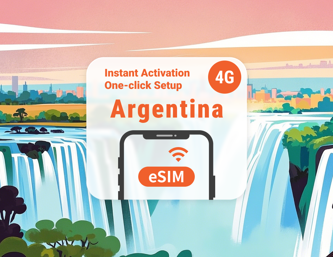 Argentinië eSIM | Dubbele netwerkdekking | 1–30 dagen | Directe QR-code