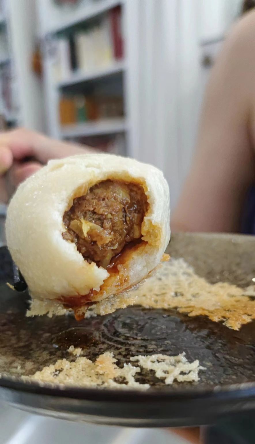 手作りジューシーなカレー風味牛肉生煎包（一から作る）！