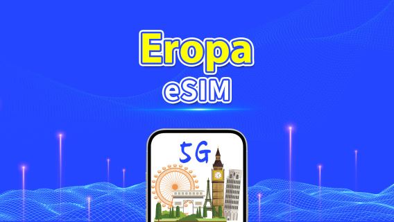 eSIM Eropa | 5G/4G | Paket Data Harian/Total | 1-30 hari | Penagihan 24 Jam | Kode QR