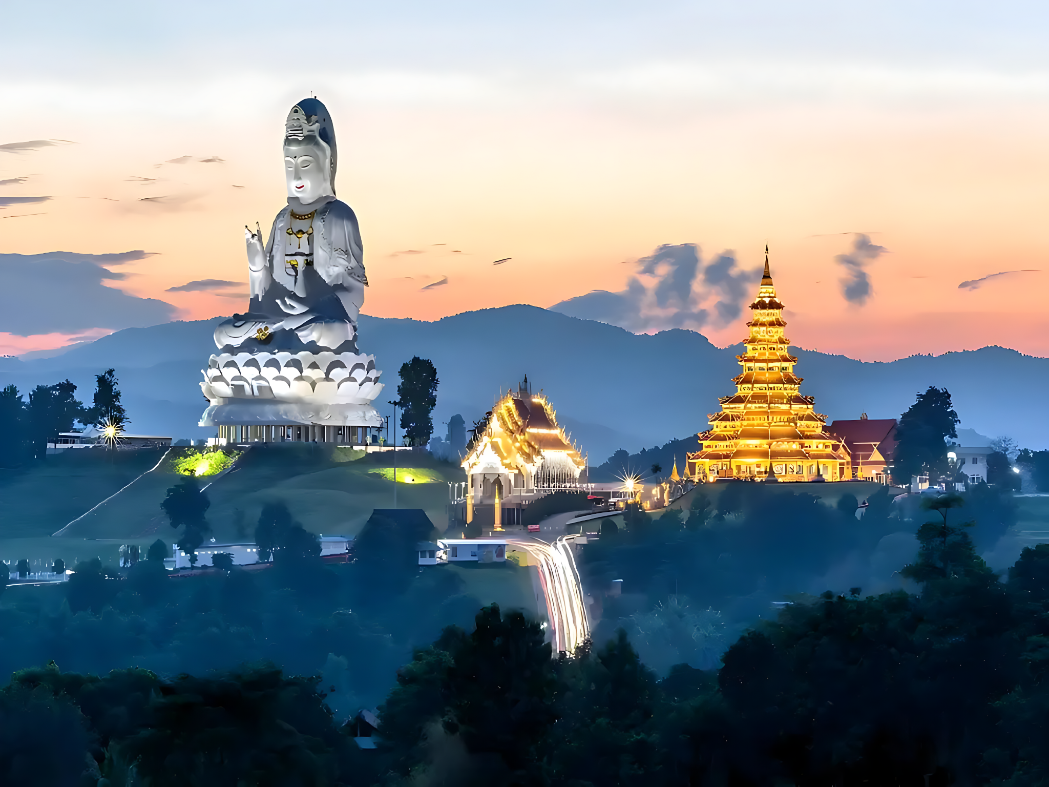 CHIANG RAI Red, White and Blue Temple Full Day Tour from Chiang Mai