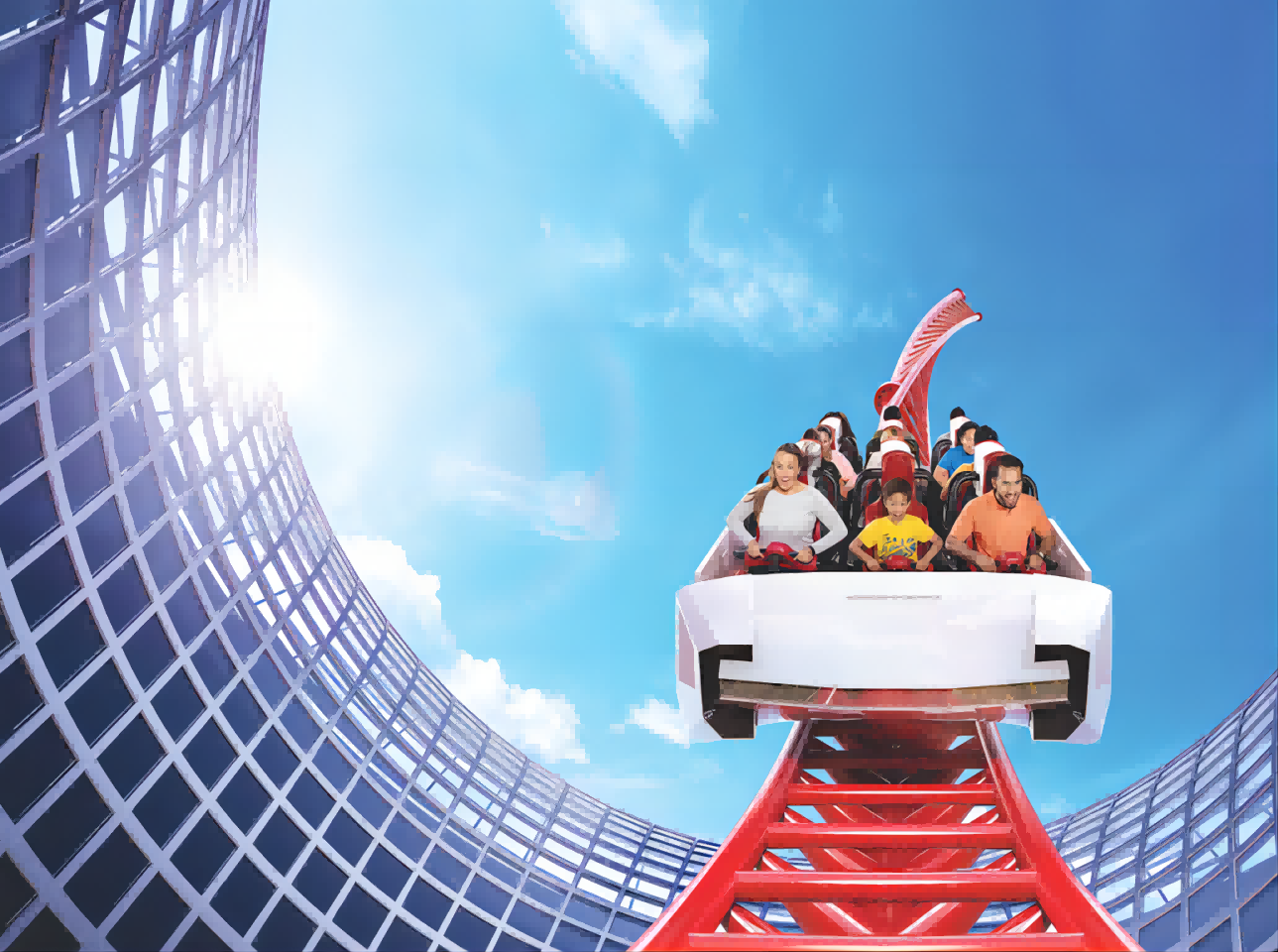 Fly From Dubai|Abu Dhabi Sheikh Zayed + Ferrari World Yas Island/Warner Bros. 1-day tour