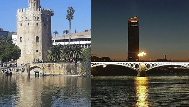 Seville: Boat Cruise + 5-Course Lunch or Dinner + Unlimited Drinks