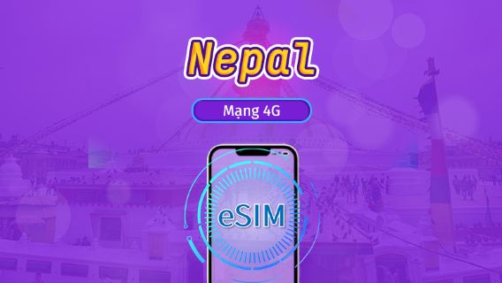 Nepal | eSIM 5G/4G | Gói trọn gói | Tính phí mỗi 24 giờ | 30 ngày | Mã QR