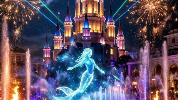 Pertunjukan Malam Antalya Land of Legends Dengan Perarakan Bot