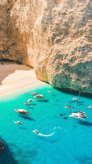Zakinthos Island small group for 11 people | Shipwreck Beach + Blue Cave + Sulfur hot springs + Hotel transfer 1-day tour