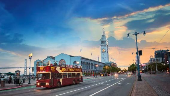 Xe buýt ngắm cảnh hop-on hop-off Big Bus San Francisco (2 tầng mui trần + hop-on hop-off khám phá + cảnh quan đô thị kiểu Mỹ + nét quyến rũ phố cổ)
