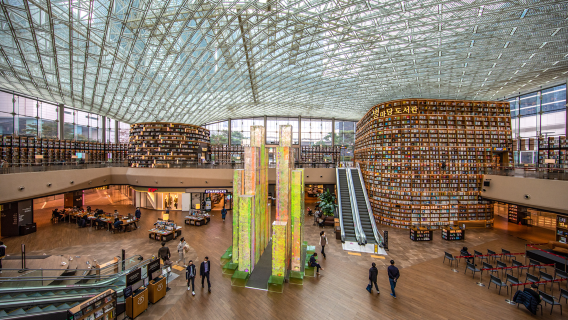 Tour gastronomico al Tempio di Gangnam e alla Biblioteca Starfield di Seoul (opzioni diurne e notturne)