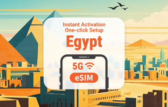Egipto 5G eSIM | Cobertura 3 redes | Acceso completo a IA y TikTok | 1–30 Días | QR instantáneo