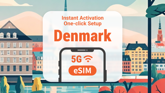 Denmark 5G eSIM | Dual Network Coverage | Supports ChatGPT & TikTok | 1–30 Days | Instant QR