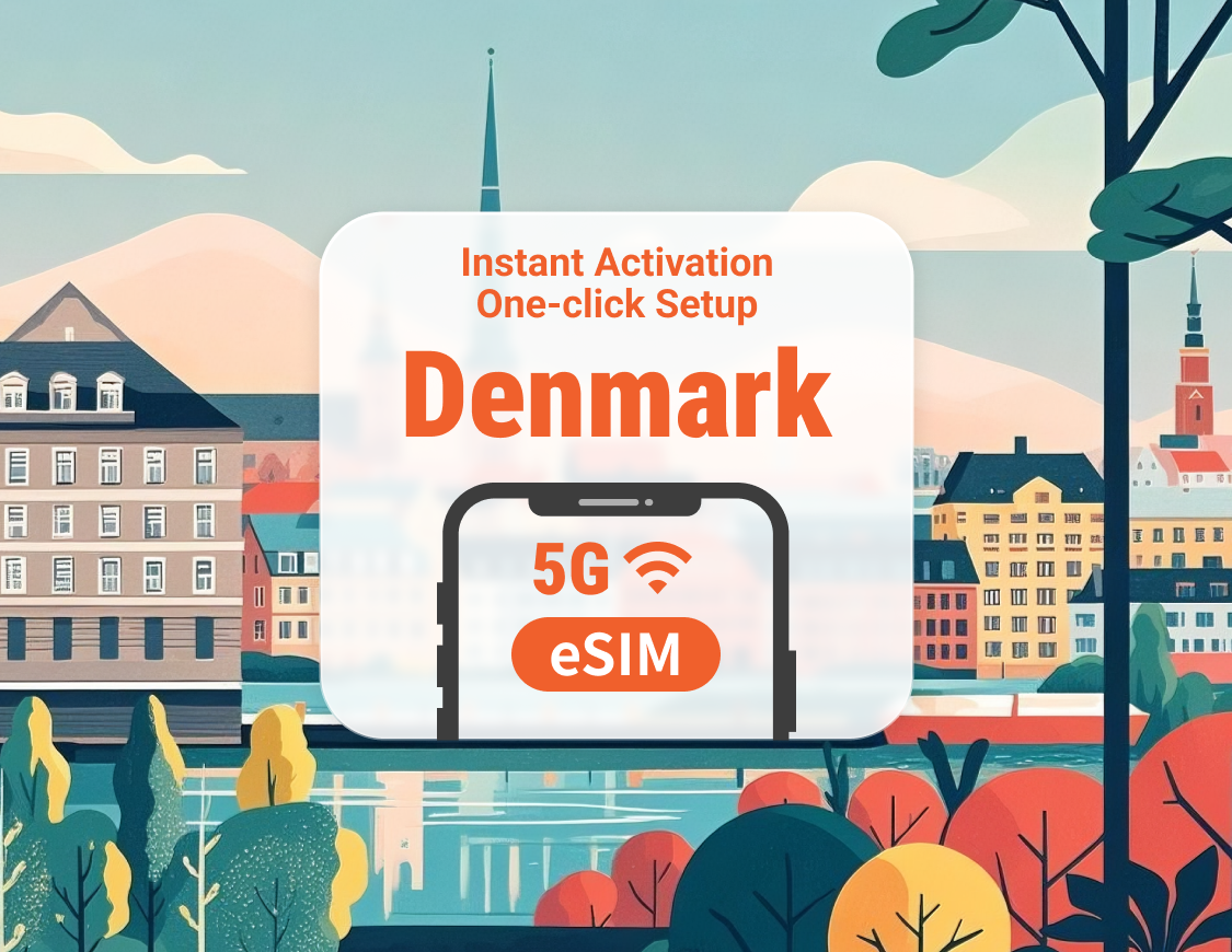 Denmark 5G eSIM | Dual Network Coverage | Supports ChatGPT & TikTok | 1–30 Days | Instant QR