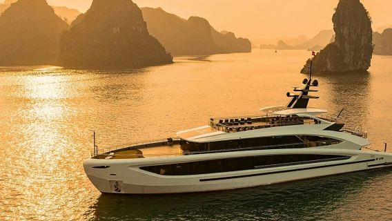 Hạ Long & Lan Ha Bucht: Luxuriöse Taliya-Tageskreuzfahrt + Mittagessen + optionaler Transfer