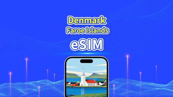 Denmark + Faroe Islands eSIM | 5G/4G | Daily/Total Data Package | 1-30 days | 24-Hour Billing | QR code