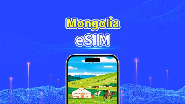 Mongolia eSIM | Unitel | Szybki internet 4G | Połączenia głosowe i SMS | Doba kalendarzowa | Wybór liczby dni | Kod QR