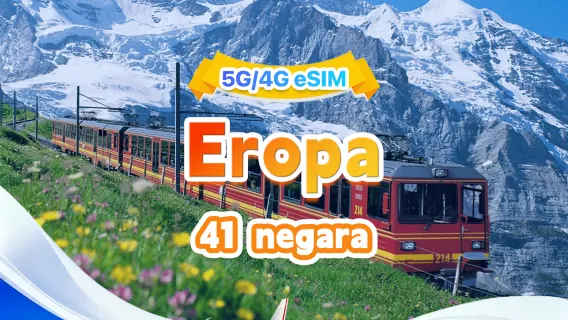 eSIM 5G/4G universal Eropa | Dukungan multi-jaringan, mendukung semua aplikasi AI & TikTok | 500MB/hari - total 50GB | 1-90 hari | Penagihan 24 jam | Kode QR