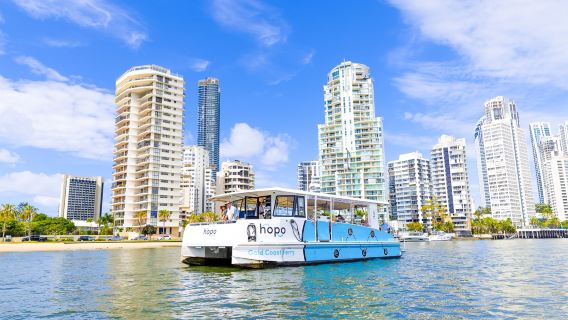 Stadtrundfahrt mit Hopo Cruise an der Gold Coast - Optionale 2-stündige Bootsfahrt oder Hop-on/Hop-off-Bootsfahrt innerhalb eines Tages