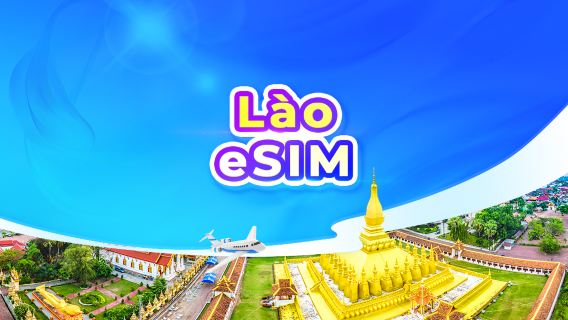Lào 5G eSIM | ChatGPT có sẵn | Gói theo ngày/Gói data tổng | Tính phí 24 giờ | Mã QR