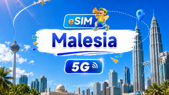 Malesian 5G eSIM | Päiväpaketti/kokonaismääräpaketti | 500 MB/päivä - yhteensä 30 GB | 1–30 päivää | 24 tunnin järjestelmä | QR-koodi