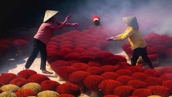 From Hanoi: Discover Quang Phu Cau Incense Village, Hat Making & Lacquer Artisans