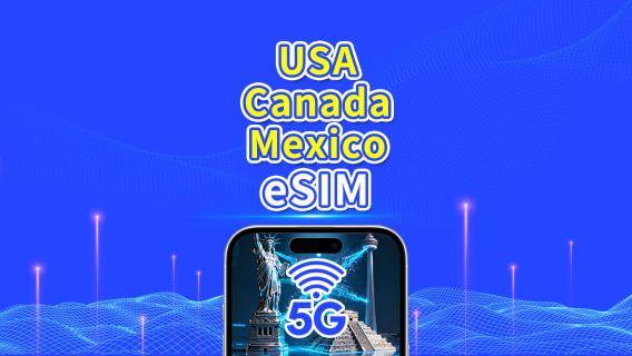 USA, Canada, Mexico eSIM | 5G/4G | Daily/Total Data Package | 1–30 days | 24-Hour Billing | QR code